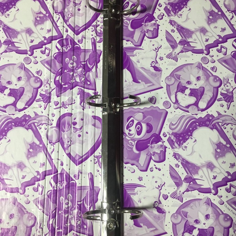 Lisa Frank Ballerina Bunnies 3 Ring Binder - Picture 9 of 10